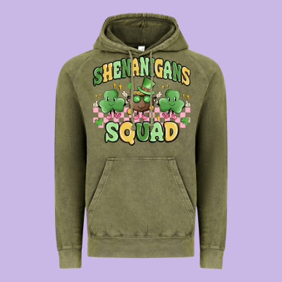 Shenanigans Squad Vintage Hoodie Designed By Maliassmallbusiness