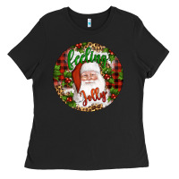 Black Christmas feeling jolly santa Ladies Tee - Artiststas