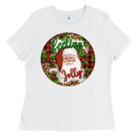 White Christmas feeling jolly santa Ladies Tee - Artiststas