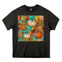Asphalt fall pumpkin seamless pattern Heavy Core Tee - BundleAndBundleShop