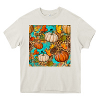 Cream fall pumpkin seamless pattern Heavy Core Tee - BundleAndBundleShop