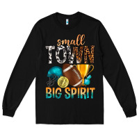 Black Small Town Big Spirit Long Sleeve Tee - BundleAndBundleShop