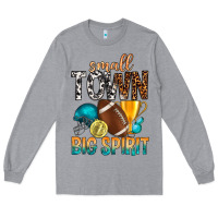 Heather Grey Small Town Big Spirit Long Sleeve Tee - BundleAndBundleShop