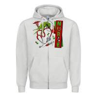 Dove Grey Christmas Character Zipper Hoodie - NancyCooperArtShop