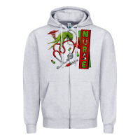 Heather Grey Christmas Character Zipper Hoodie - NancyCooperArtShop