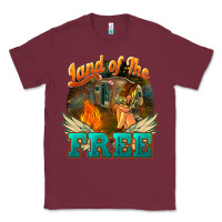 Burgundy land of the free Classic Tee - NancyCooperArtShop