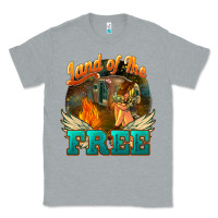 Heather Grey land of the free Classic Tee - NancyCooperArtShop