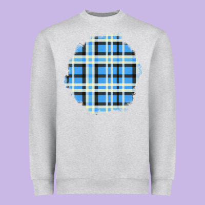 Winter Tartan Patch Heavyweight Sweatshirt Designed By Bundleandbundleshop