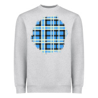 Heather Grey Winter Tartan Patch Heavyweight Sweatshirt - BundleAndBundleShop