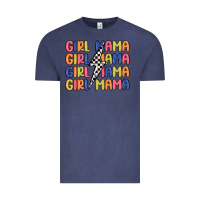Vintage Denim girl mama lightning bolt Vintage Tee - MaliasSmallBusiness