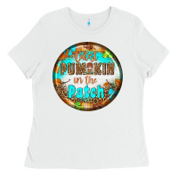 White cutest pumpkin İn the patch Ladies Tee - BundleAndBundleShop