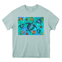 Arona Turtle Seashells Starfish Heavy Core Tee - Artiststas