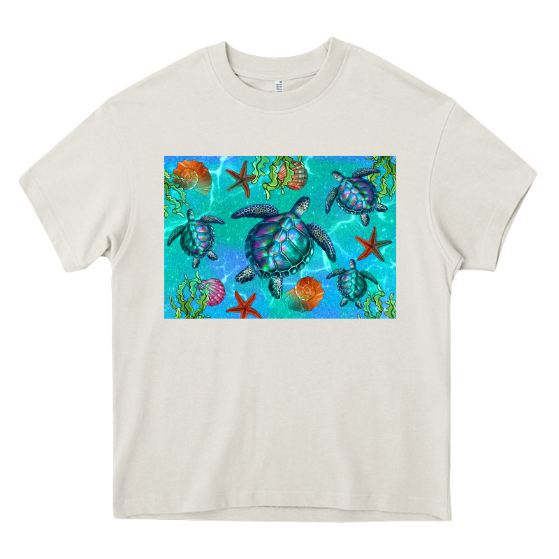 Turtle Seashells Starfish Heavy Core Tee by Artiststas | Teevron