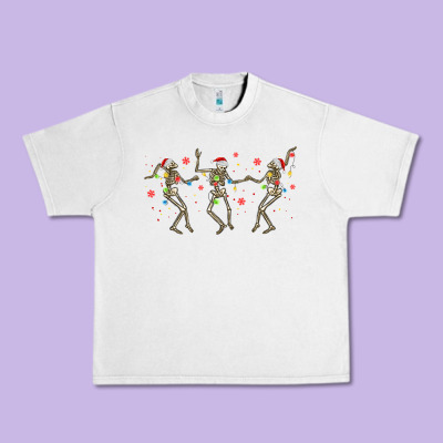 Dancing Skeleton Christmas Urban Heavy Tee Designed By Maliassmallbusiness