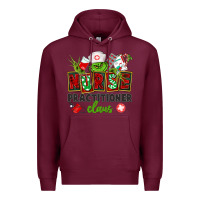 Burgundy nurse practitioner claus Premium Hoodie - CowGirlArtShop