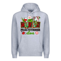 Heather Grey nurse practitioner claus Premium Hoodie - CowGirlArtShop