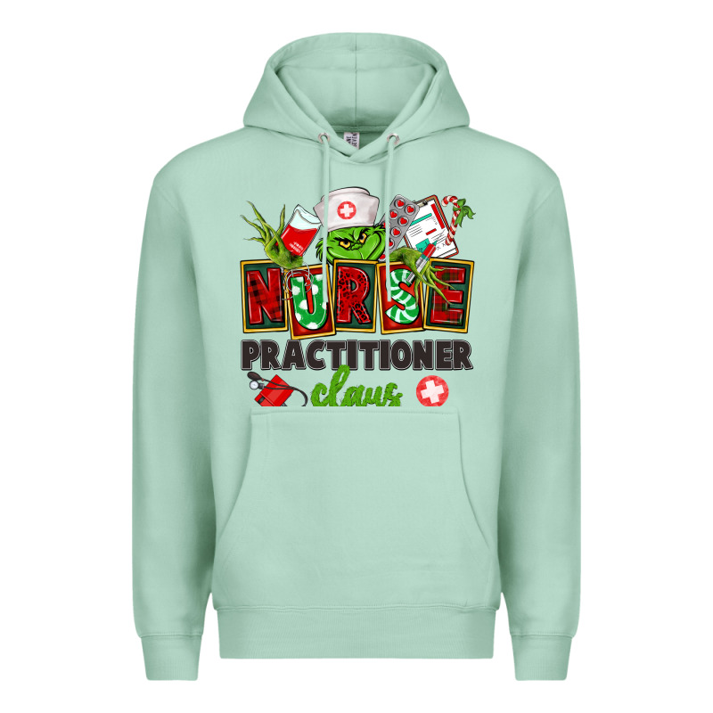 Nurse Practitioner Claus Premium Hoodie by CowGirlArtShop | Teevron