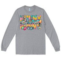 Heather Grey Hunny Bunny Easter Long Sleeve Tee - BundleAndBundleShop