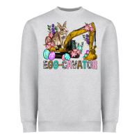Heather Grey Egg Cavator Easter Heavyweight Sweatshirt - BundleAndBundleShop