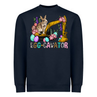 Navy Egg Cavator Easter Heavyweight Sweatshirt - BundleAndBundleShop