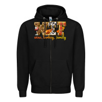 Black WTF Wine Turkey Family Zipper Hoodie - texasbilliewilder