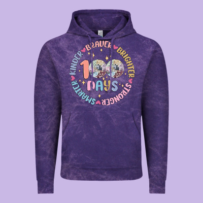 100 Days Of School Vintage Hoodie Designed By Maliassmallbusiness