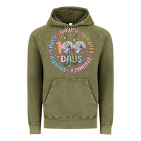 Vintage Olive 100 days of school Vintage Hoodie - MaliasSmallBusiness