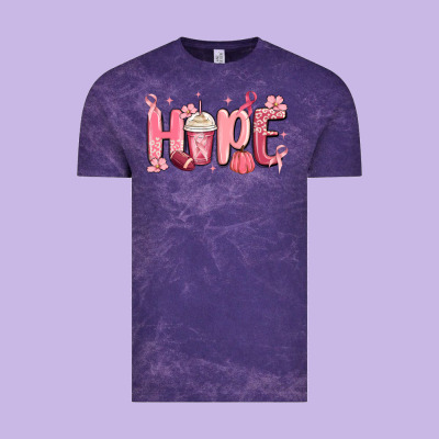 Breast Cancer Awareness Hope Vintage Tee Designed By Maliassmallbusiness