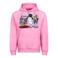 Fuchsia Pink I am Snow Cute Urban Hoodie - FaDigitalArtStudio