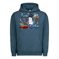 Pigment Midnight Navy I am Snow Cute Urban Hoodie - FaDigitalArtStudio