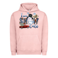 Pigment Salmon I am Snow Cute Urban Hoodie - FaDigitalArtStudio