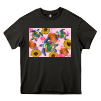 Asphalt Sunflowers Turtle Heavy Core Tee - Artiststas