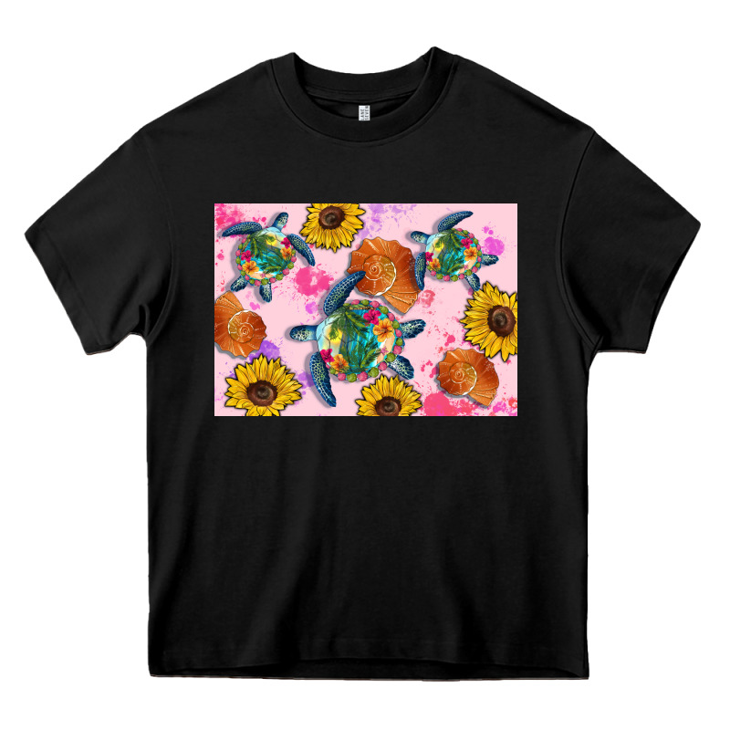 Sunflowers Turtle Heavy Core Tee by Artiststas | Teevron