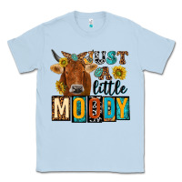 Dusty Blue just a little moody with cow Classic Tee - NancyCooperArtShop
