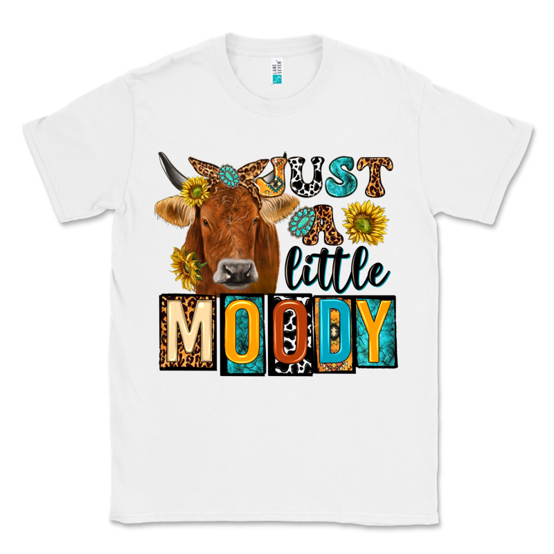 Just A Little Moody With Cow Classic Tee by NancyCooperArtShop | Teevron