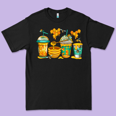 Bumble Bee Honey Coffee Premium Tee Designed By Jasminsmagicworld