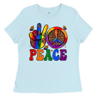 Baby Blue peace Ladies Tee - JahusDesignShop