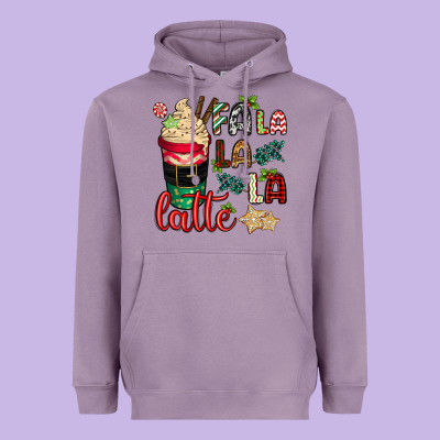 Fa La La La Latte Heavyweight Hoodie Designed By Cowgirlartshop