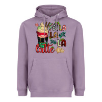 Lavender Fa la la la latte Heavyweight Hoodie - CowGirlArtShop