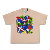 Burro puerto rico with dominican republic hearts Urban Heavy Tee - NancyCooperArtShop