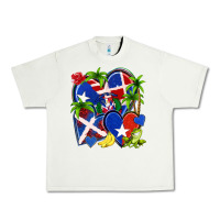 Pistachio puerto rico with dominican republic hearts Urban Heavy Tee - NancyCooperArtShop