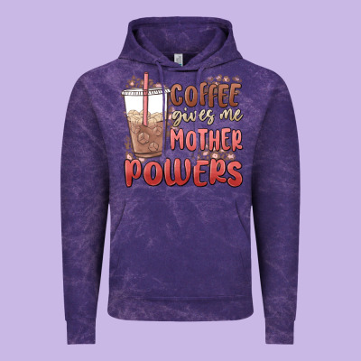 Coffee Gives Me Mother Powers Vintage Hoodie Designed By Maliassmallbusiness
