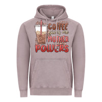Vintage Zinc coffee gives me mother powers Vintage Hoodie - MaliasSmallBusiness