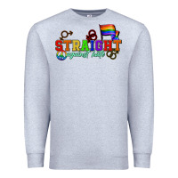 Heather Grey Straight agains hate Premium Sweatshirt - CowGirlArtShop