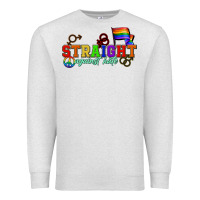 Oatmeal Heather Straight agains hate Premium Sweatshirt - CowGirlArtShop