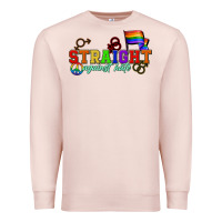 Pale Pink Straight agains hate Premium Sweatshirt - CowGirlArtShop