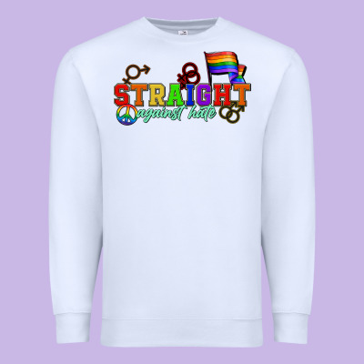Straight Agains Hate Premium Sweatshirt Designed By Cowgirlartshop