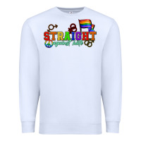 White Straight agains hate Premium Sweatshirt - CowGirlArtShop