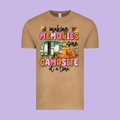 Making Memories One Campsite At A Time Vintage Tee Designed By Maliassmallbusiness