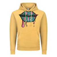 Vintage Mustard beach babe leopard lips Vintage Hoodie - Jasminsmagicworld
